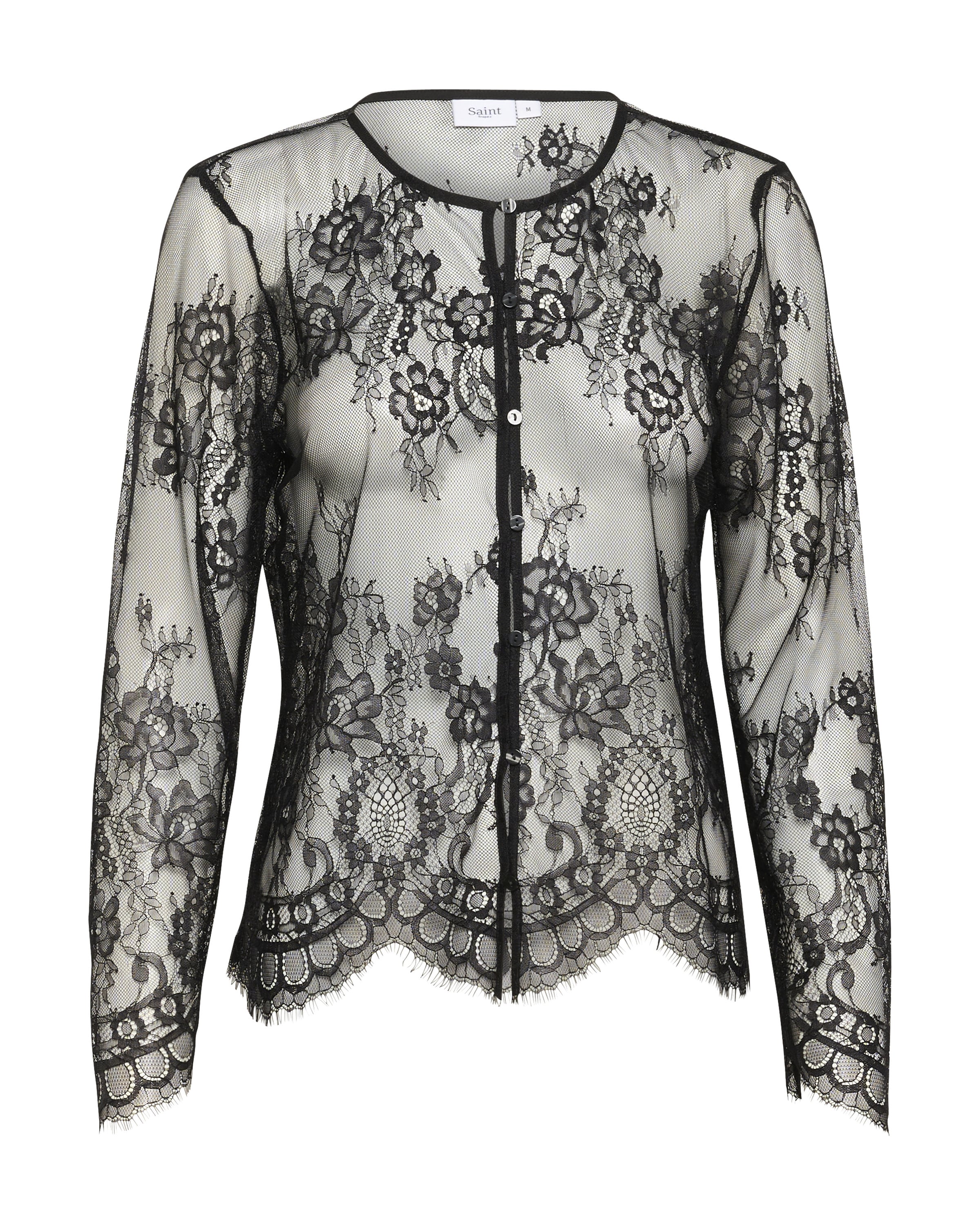 SAINT TROPEZ Bluse 'ZalviaSZ' i sort: forside