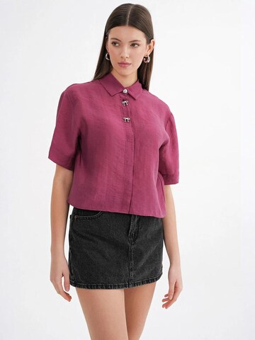 Camicia da donna di MixRay in lilla: frontale