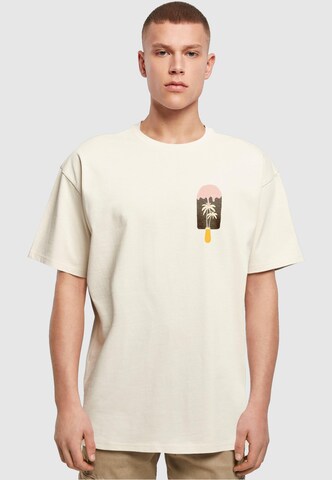 Merchcode Shirt 'Summer - Icecream' in Beige: voorkant
