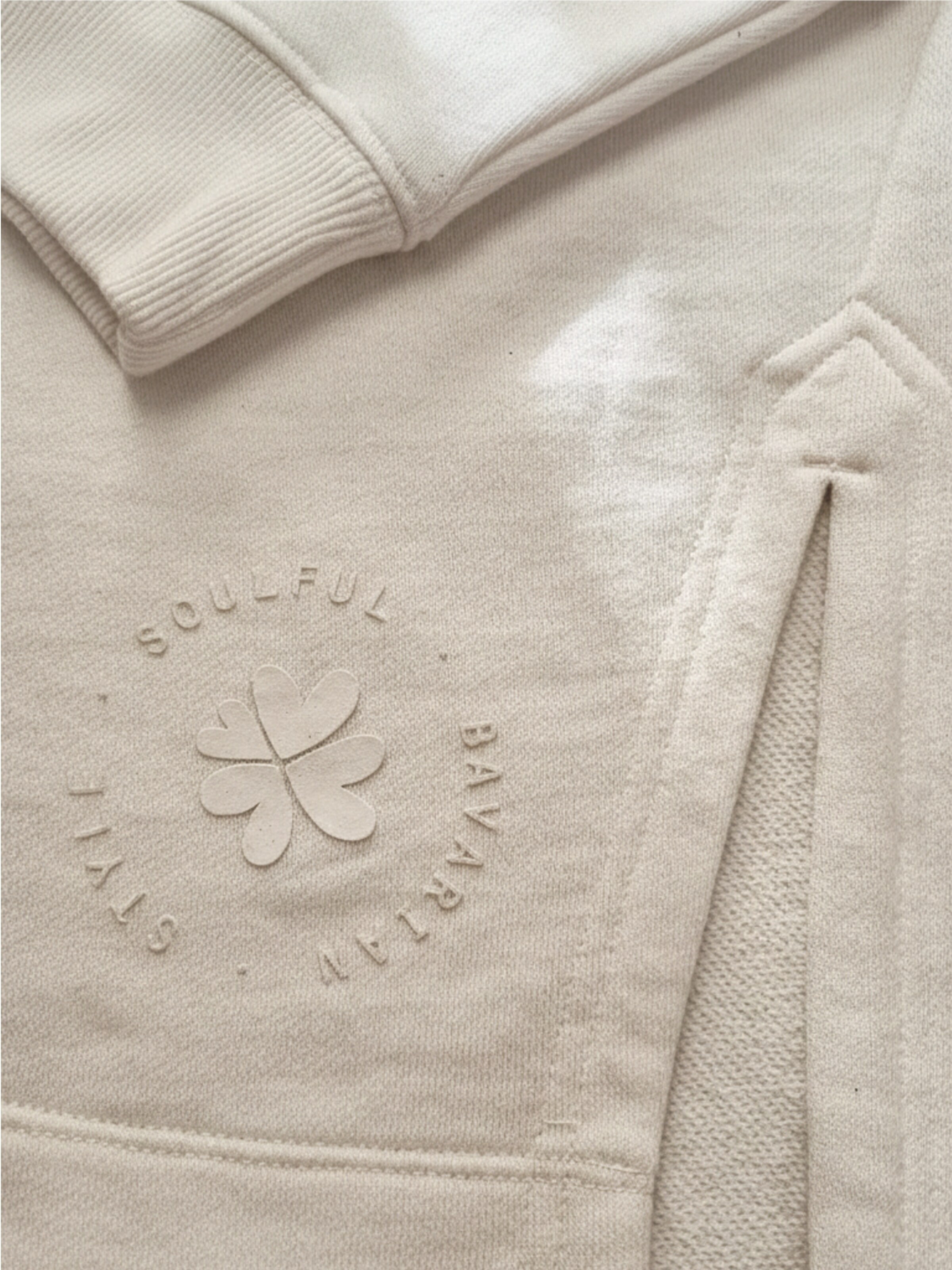 LIKS. Munich - Sudadera 'Sweatpullover mit Stickerei Do what you love - StellaC' en beige