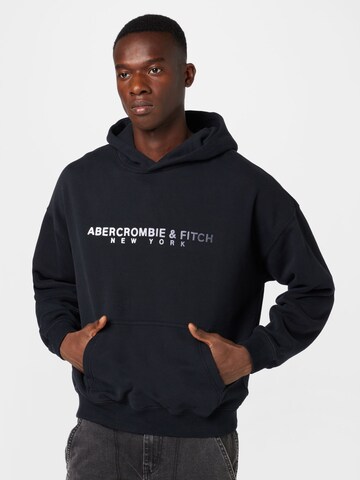 melns Abercrombie & Fitch Sportisks džemperis: no priekšpuses