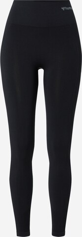 Skinny Pantalon de sport 'Tif' Hummel en noir : devant