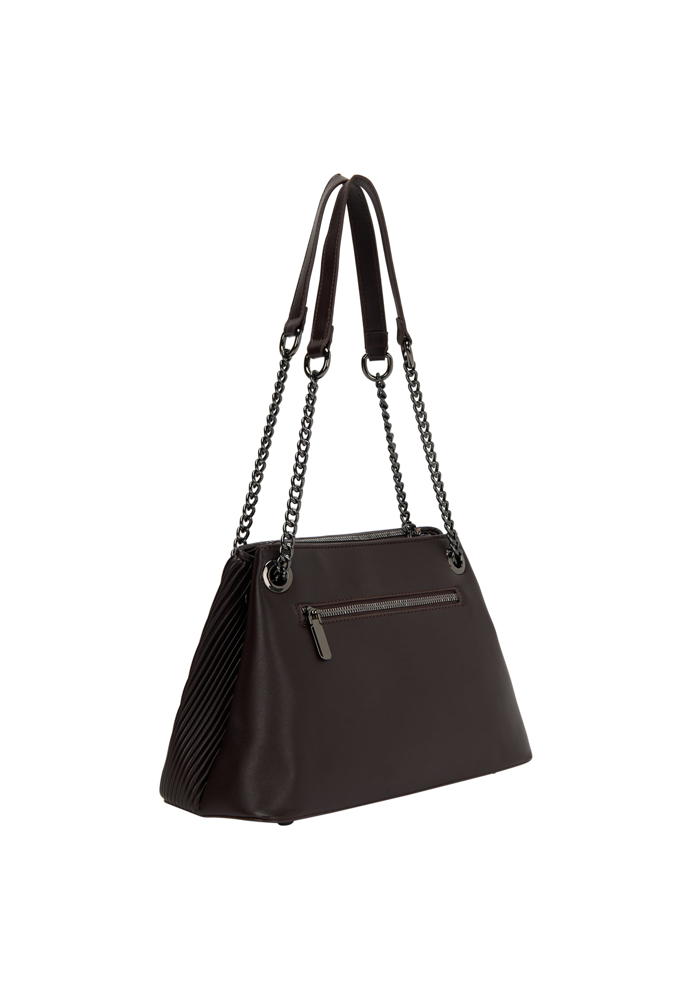 Borsa a spalla di faina in marrone