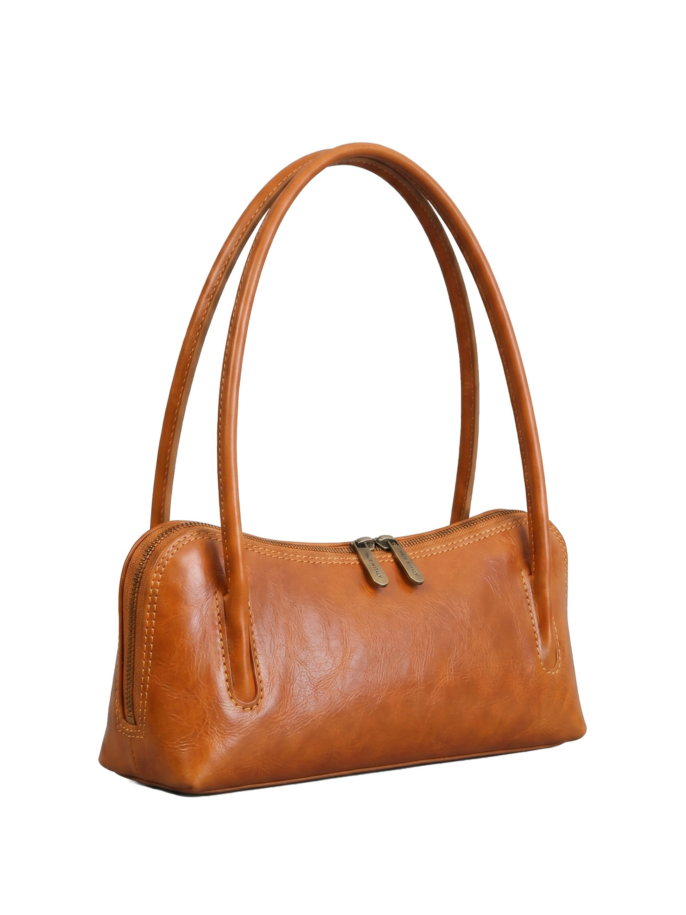 Borsa a spalla 'Borsa a Spalla Donna Pelle Vacchetta I Fratelli - Zip' di I Fratelli in beige