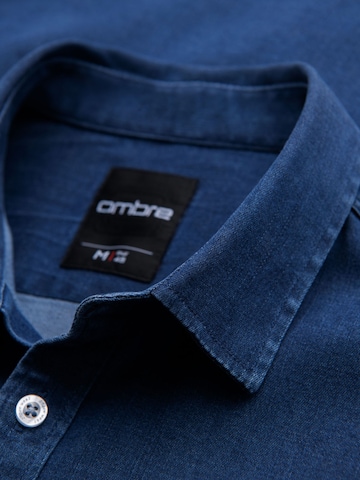 Ombre Regular Fit Hemd‌‌‌‌‌‌‌‌ in Blau
