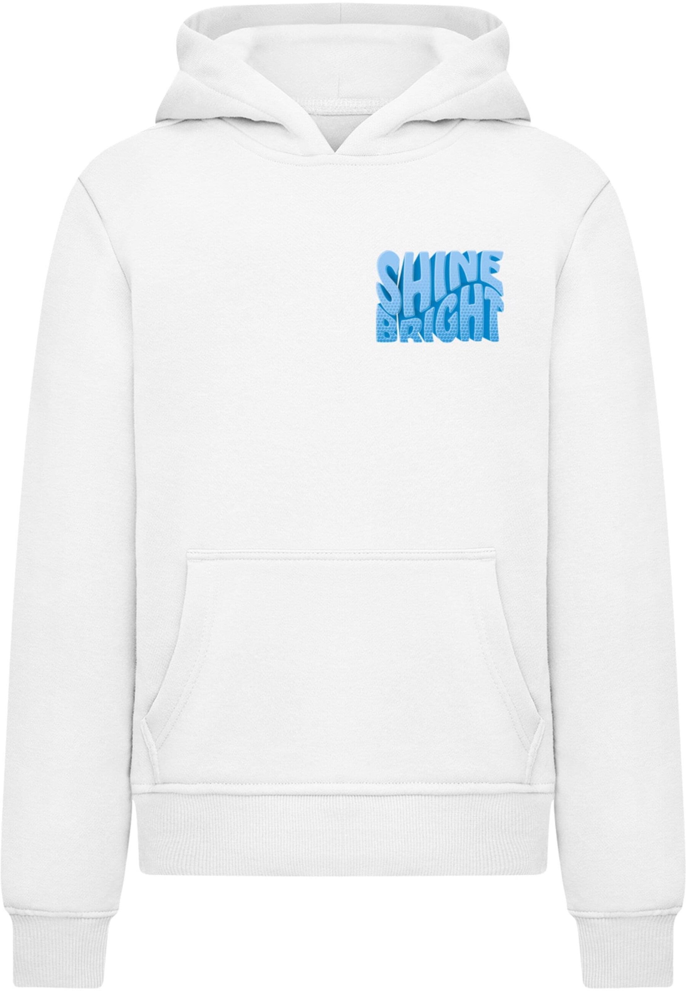 Merchcode Sweatshirt 'Shine Bright One' in Weiß: Vorderseite
