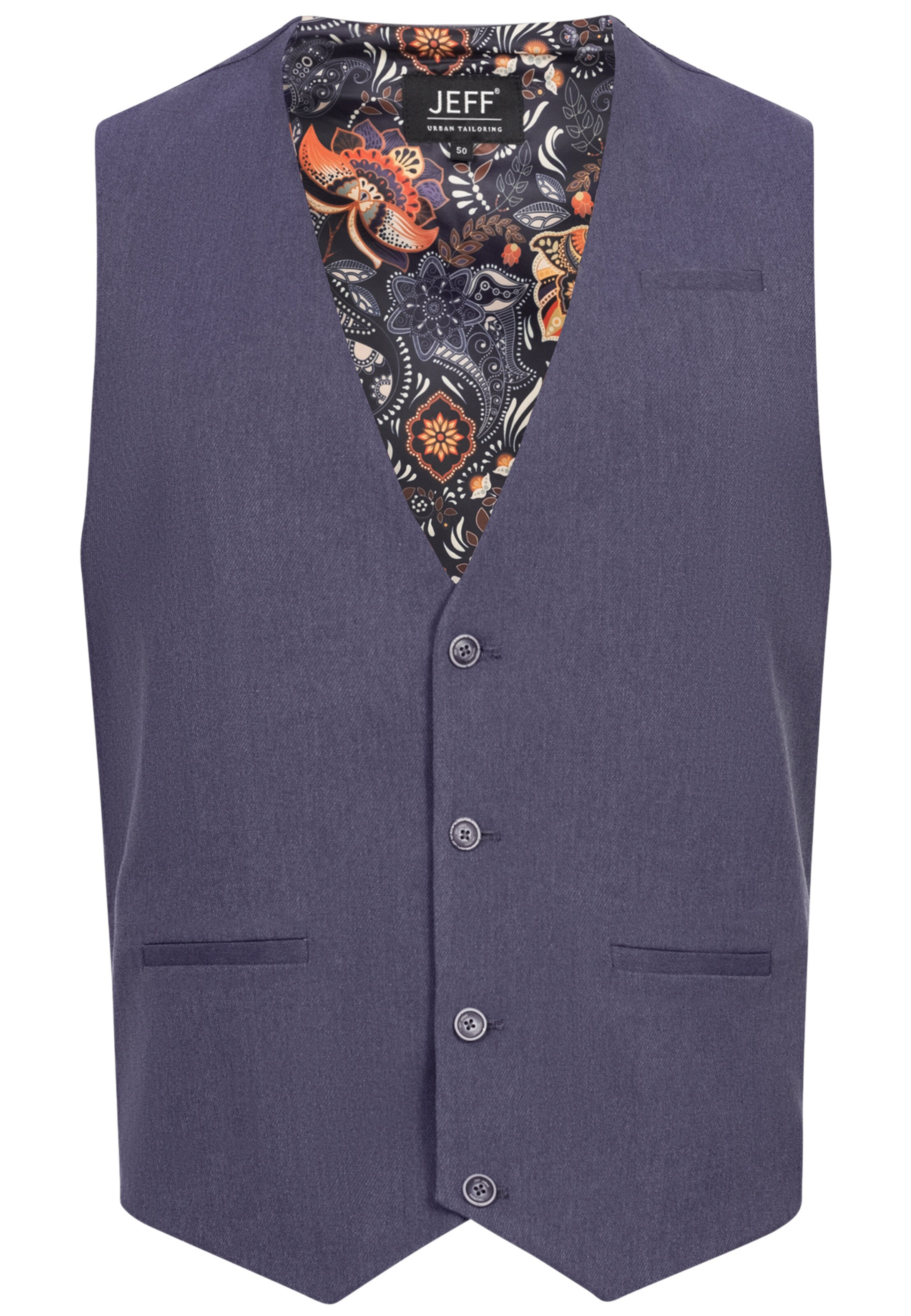 JEFF Gilet ' Nikolaj' in Blauw: voorkant