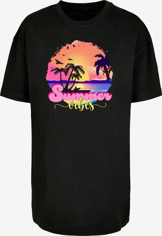 Merchcode Shirt 'Summer Vibes Sunset' in Black: front