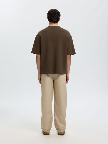 T-Shirt SELECTED en marron