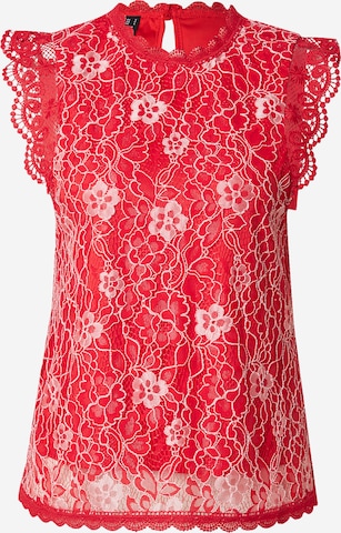 PIECES Blouse 'PCOLLINE' in Rood: voorkant