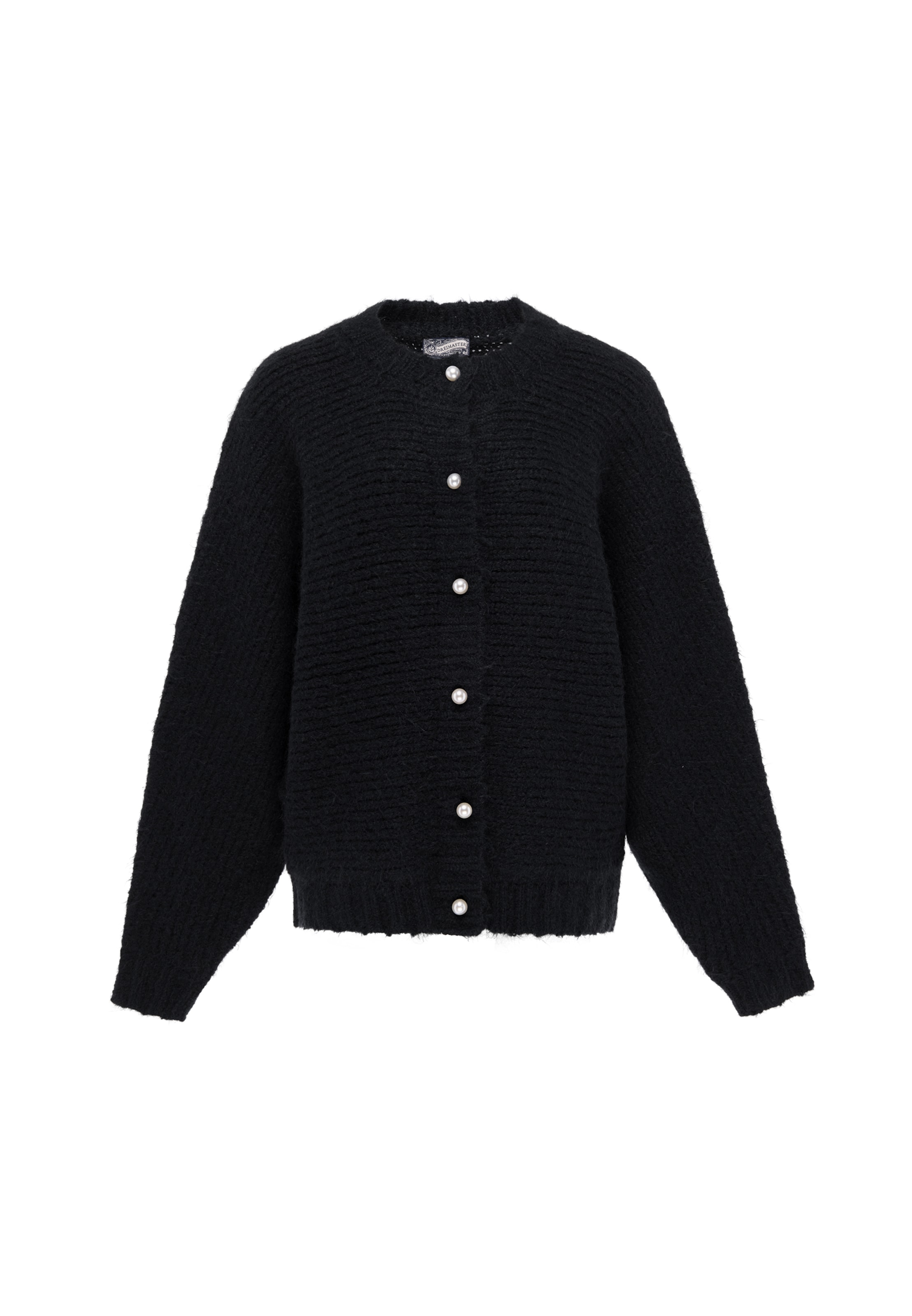 DreiMaster Vintage Knit cardigan in Black: front