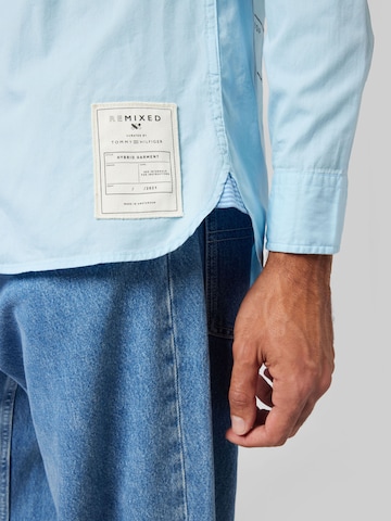 Tommy Remixed Regular Fit Hemd in Blau