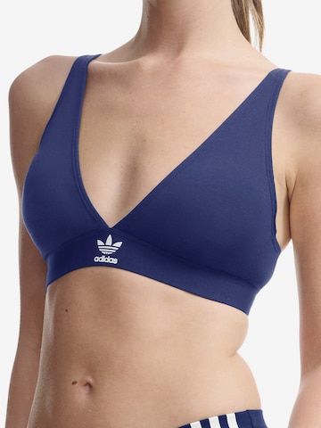 ADIDAS ORIGINALS Triangle Bra ' Unlined ' in Blue