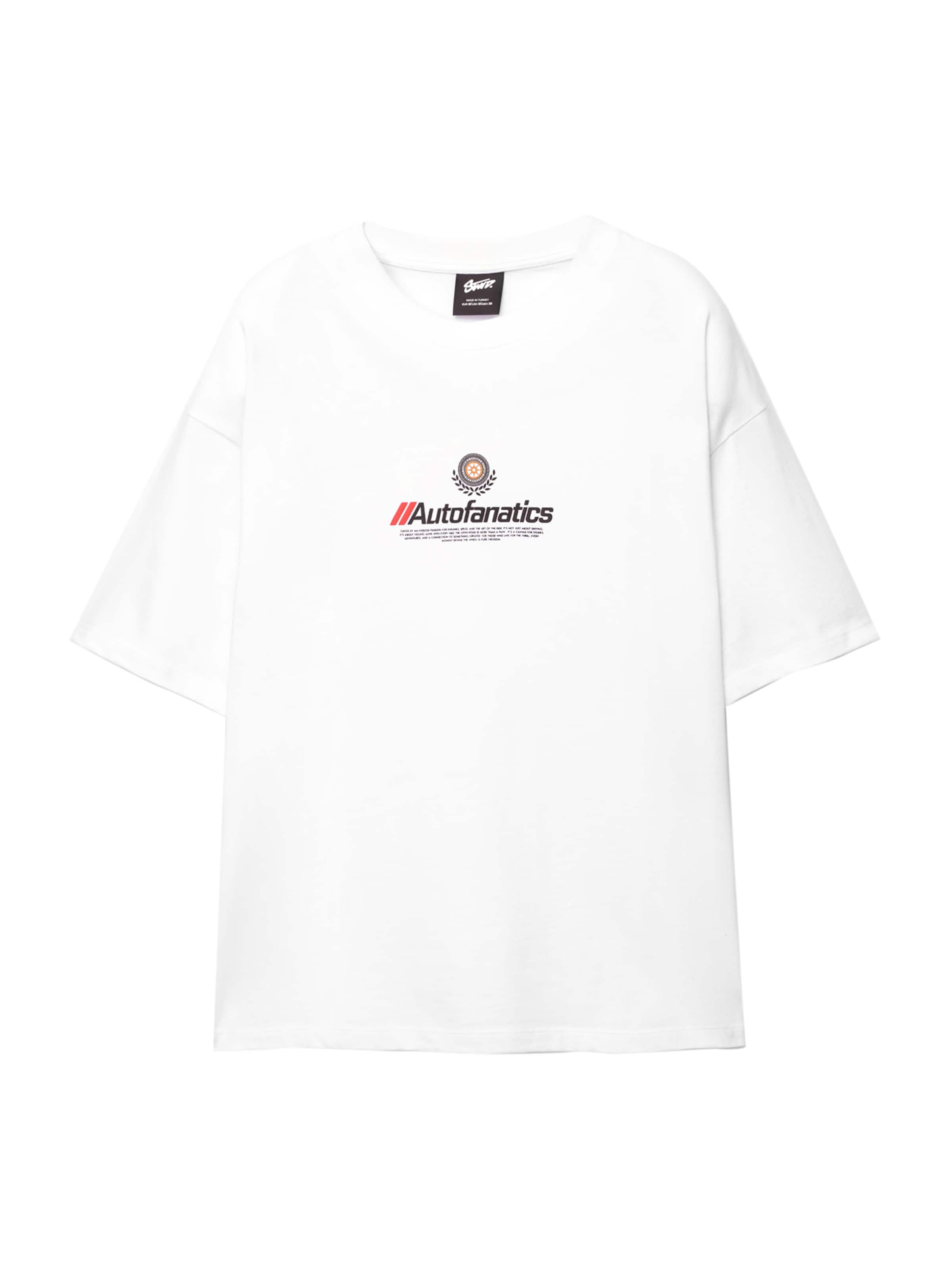 Pull&Bear Tričko 'POWER' – bílá: přední strana