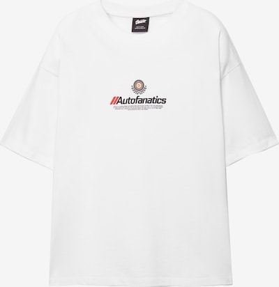 Pull&Bear Majica 'POWER' u siva / crvena / crna / bijela, Pregled proizvoda