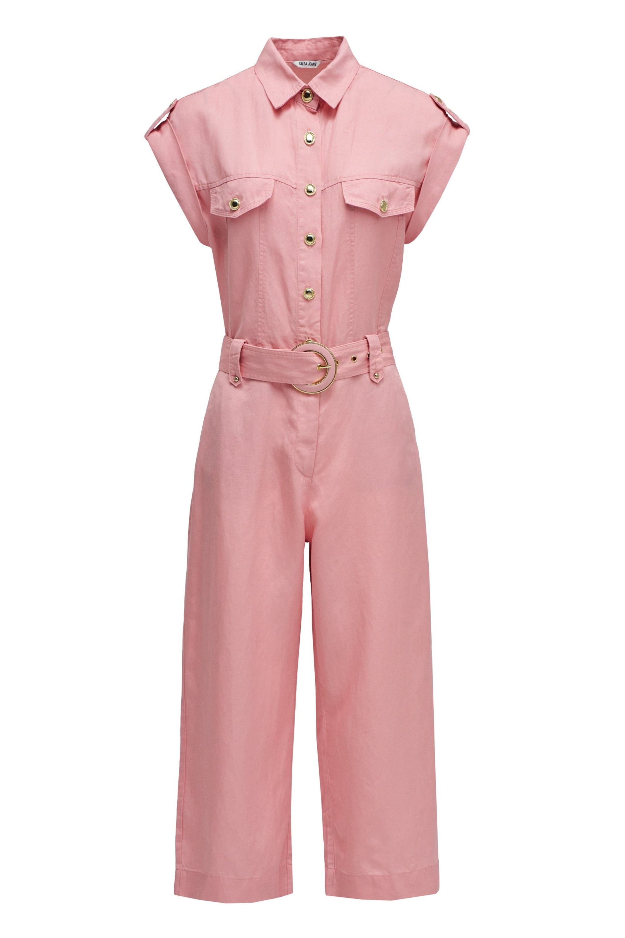 Salsa Jeans Jumpsuit in Roze: voorkant