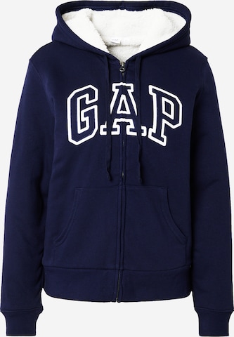 GAP Кофта на молнии 'HERITAGE' в Синий: спереди