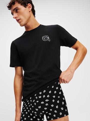 Karl Lagerfeld Pyjama kurz in Schwarz