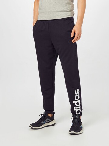 ADIDAS SPORTSWEAR Tapered Sportbroek 'Essentials French' in Zwart: voorkant