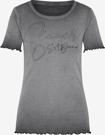Soccx Basic Rippshirt mit Logo aus Schmucksteinen in XS in schwarz, Produktansicht