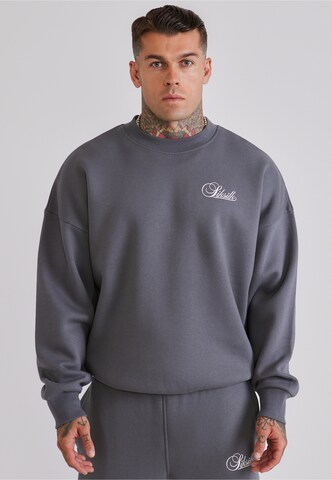 SikSilk Sweatshirt 'Essentials' in Grijs: voorkant
