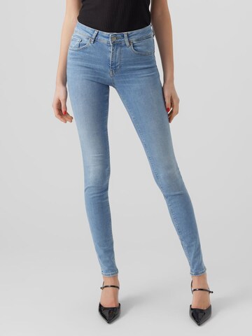 VERO MODA Slimfit Jeans in Blauw: voorkant