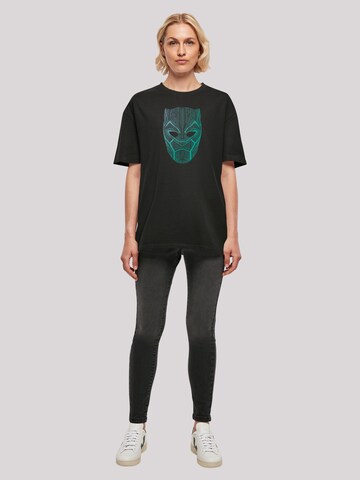 F4NT4STIC Oversized shirt 'Panther Tribal Mask' in Zwart