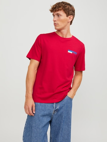 JACK & JONES Majica | rdeča barva