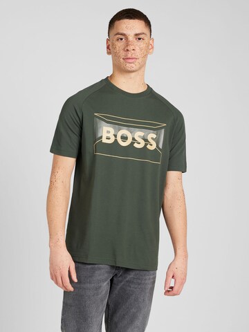 T-Shirt BOSS en vert : devant