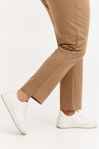 Fransa Curve Slimfit Stoffhose 'STRETCH' in Braun