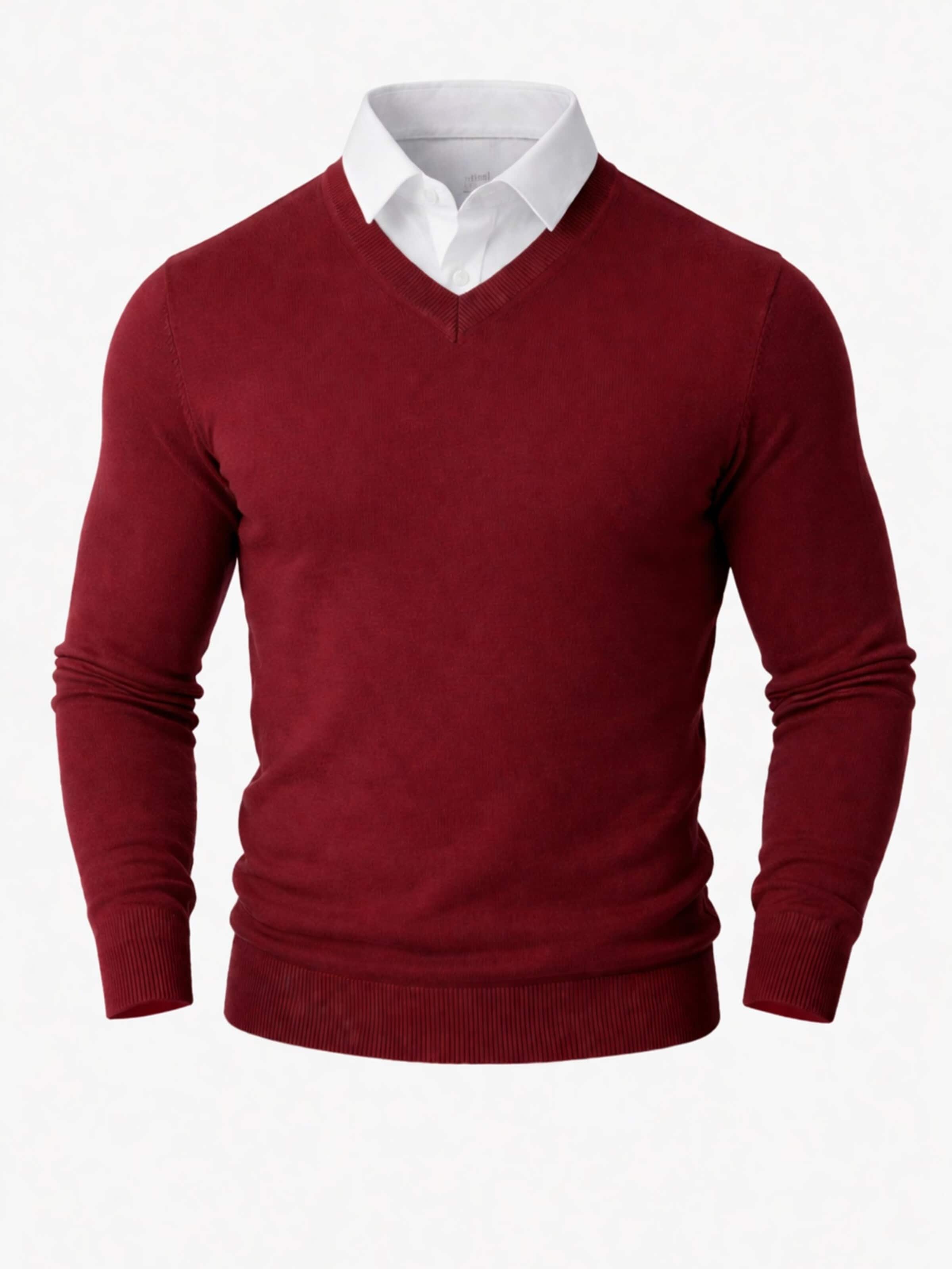 PANTONECLO - Jersey 'Pantoneclo Men’s Mock Sweater' en rojo: frente