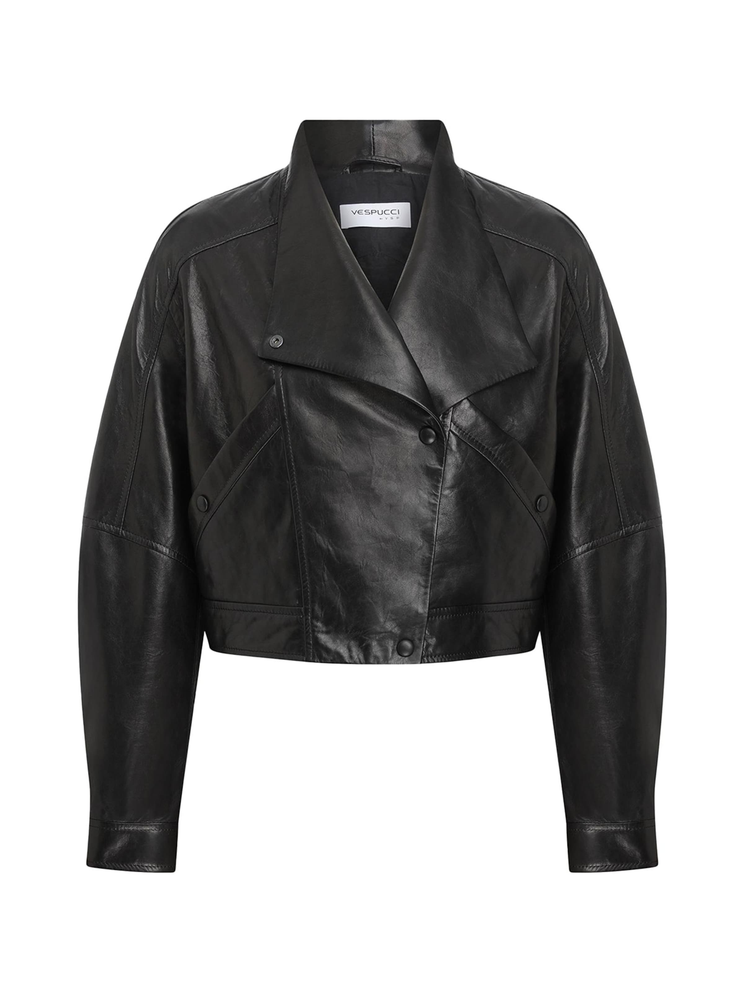 VESPUCCI BY VSP Winterjacke 'Salamone' in Schwarz: Vorderseite