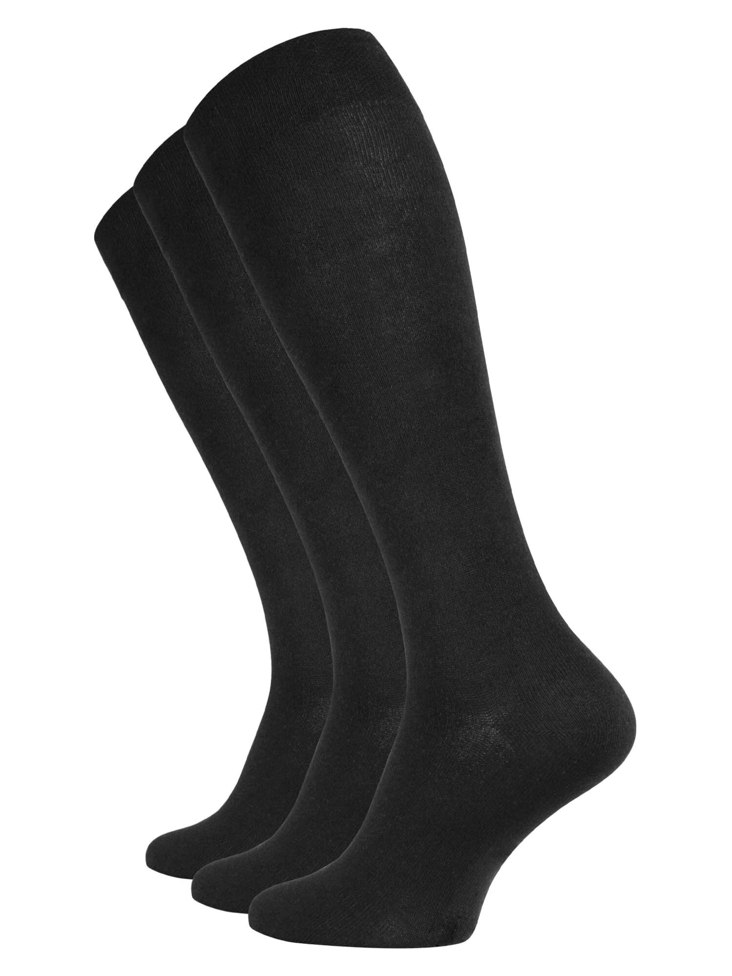 Cotton Prime - Meias pelo joelho em preto: frente