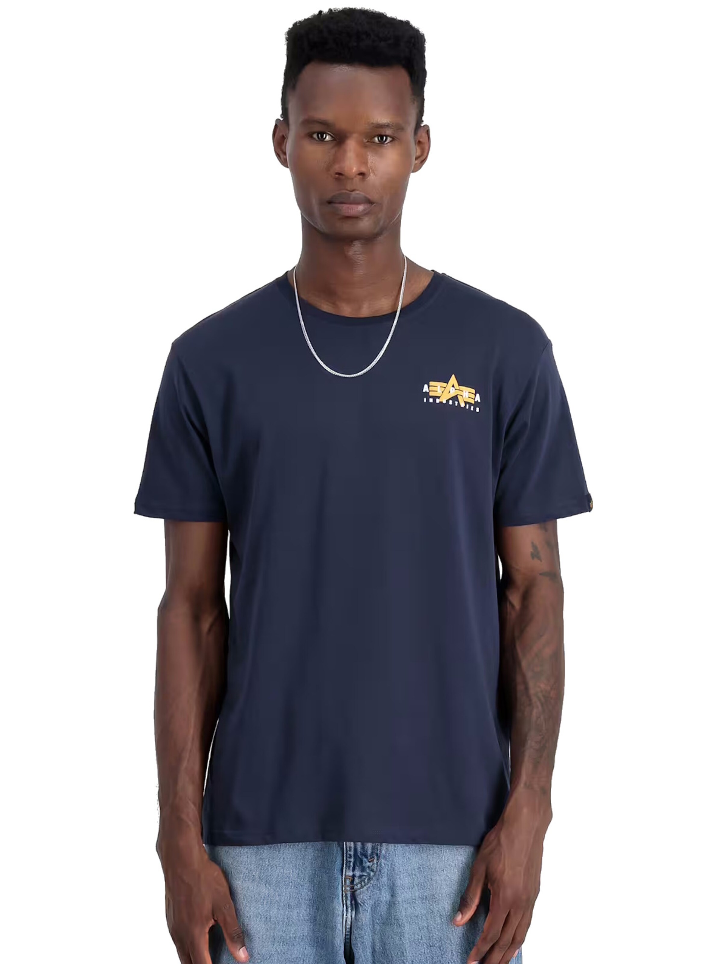 Maglietta 'Puff Print' di ALPHA INDUSTRIES in blu