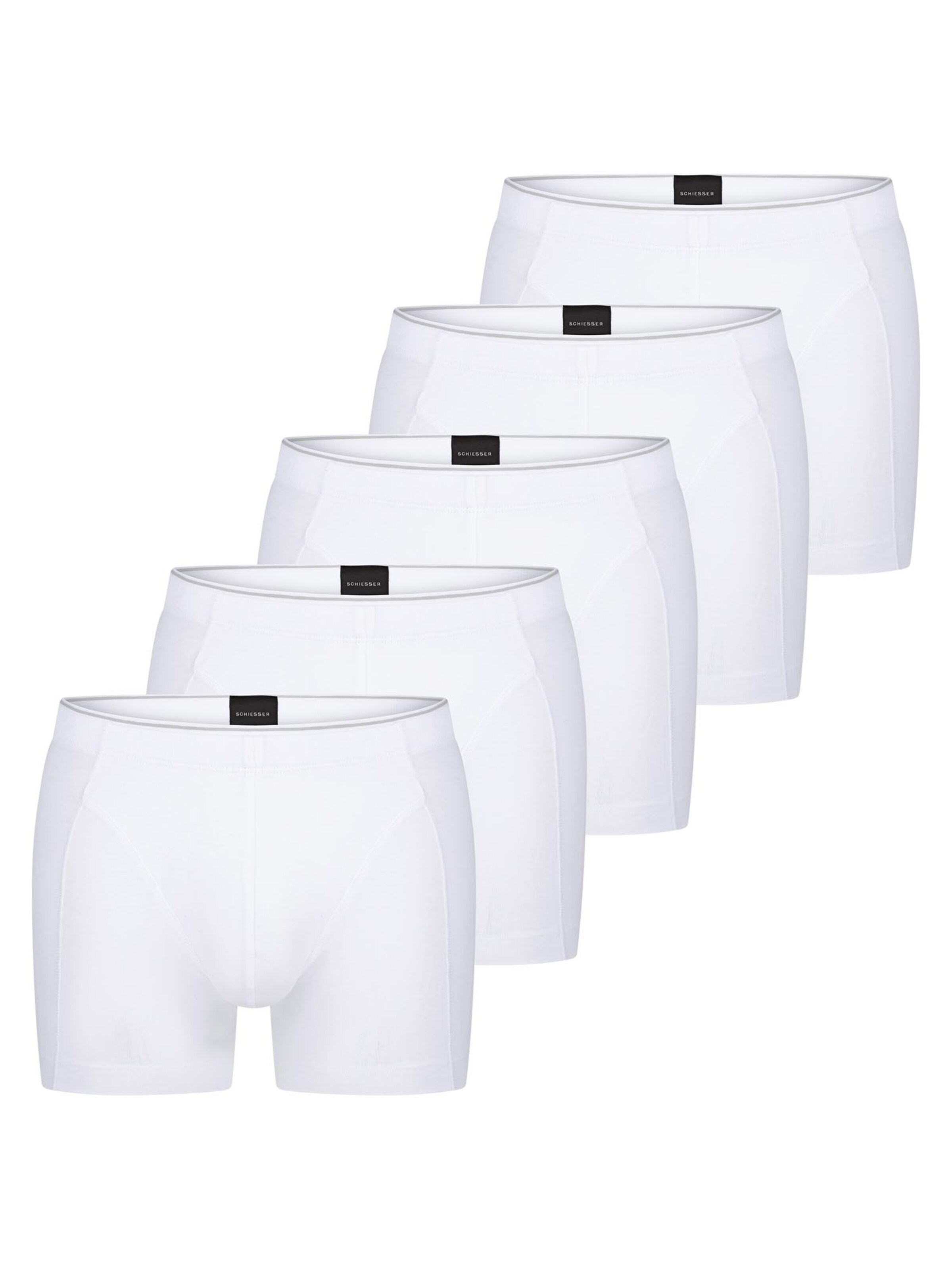 SCHIESSER Boxershorts '95/5 Originals Organic Cotton' in Wit: voorkant