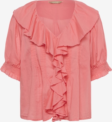 CULTURE - Blusa 'CUMusso' en naranja: frente