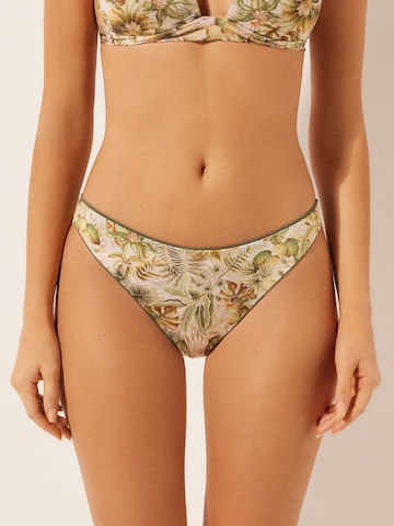 CALZEDONIA Bikini Bottoms 'Tropical Foliage' in Beige: front