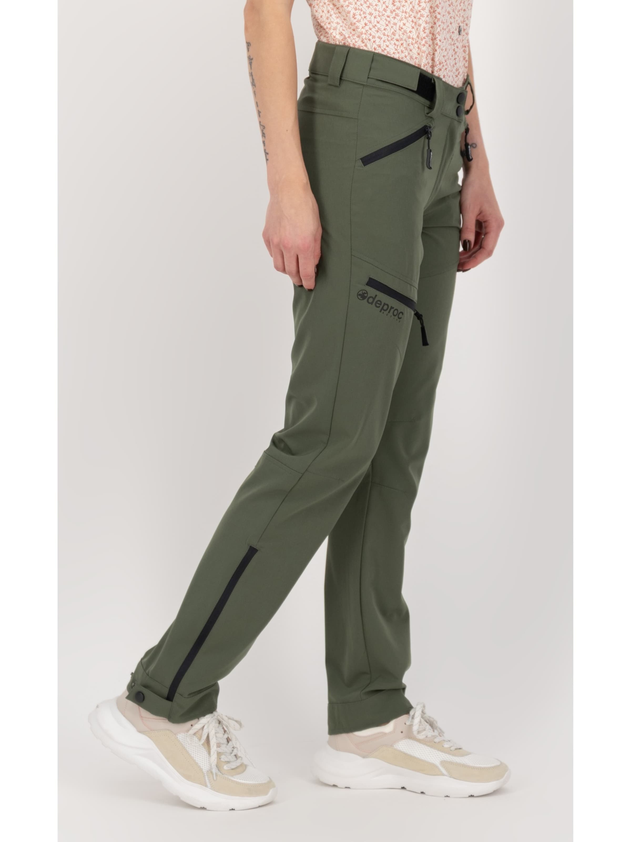 Slimfit Pantaloni per outdoor di deproc in verde