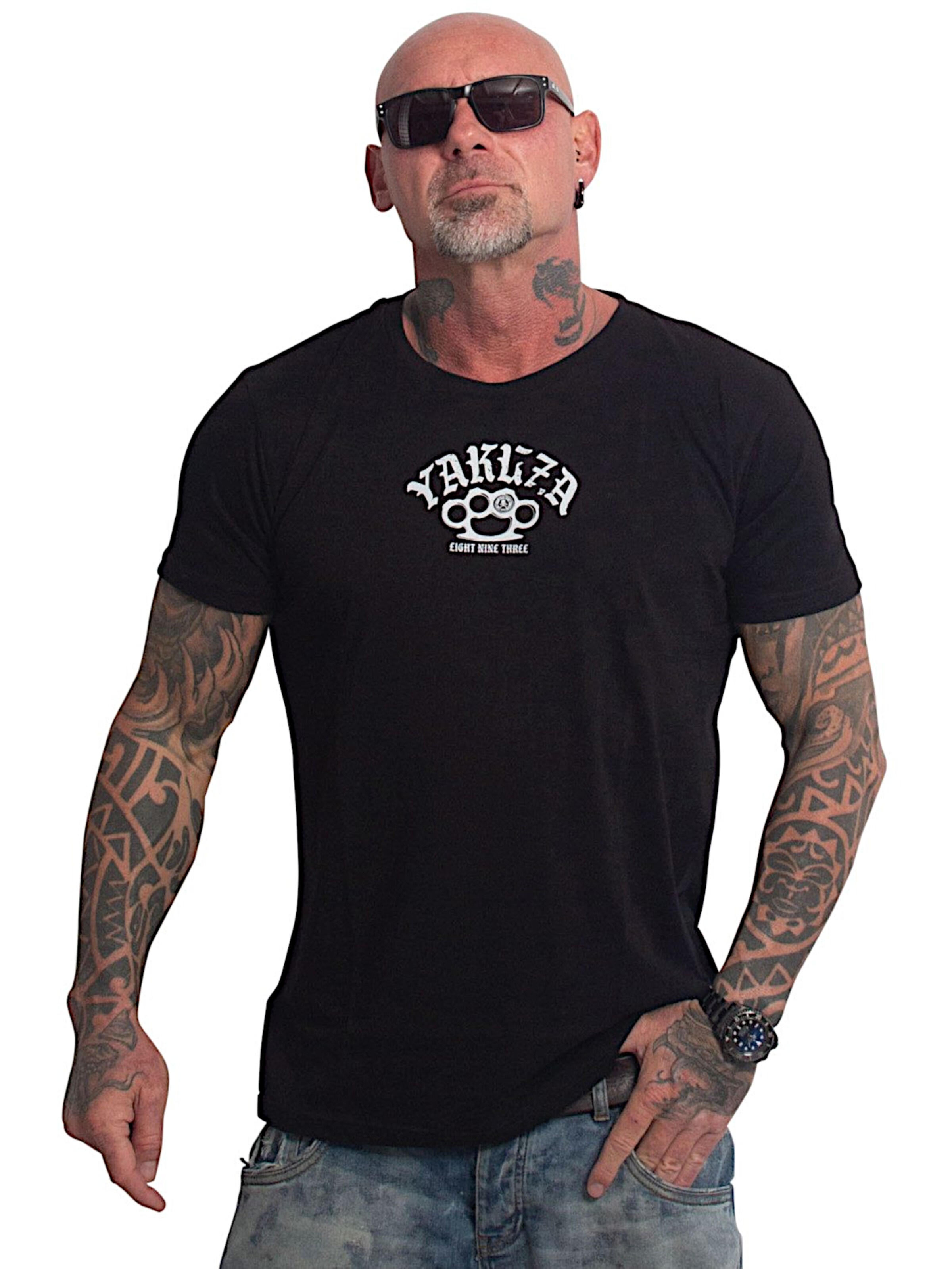 Yakuza Shirt 'Crusher Basic' in Black: front