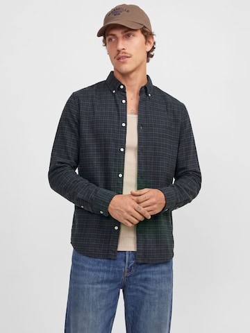 JACK & JONES Regular Fit Hemd 'JPRBLUSTANLEY' in Blau: Vorderseite