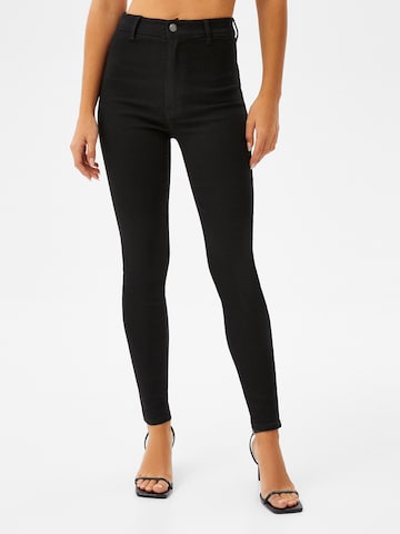 Bershka Skinny Pants in Black: front