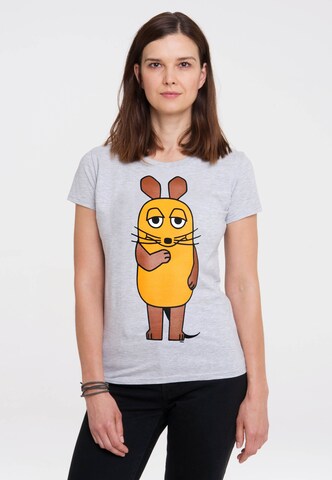 LOGOSHIRT Shirt 'Die Sendung mit der Maus' in Grey: front