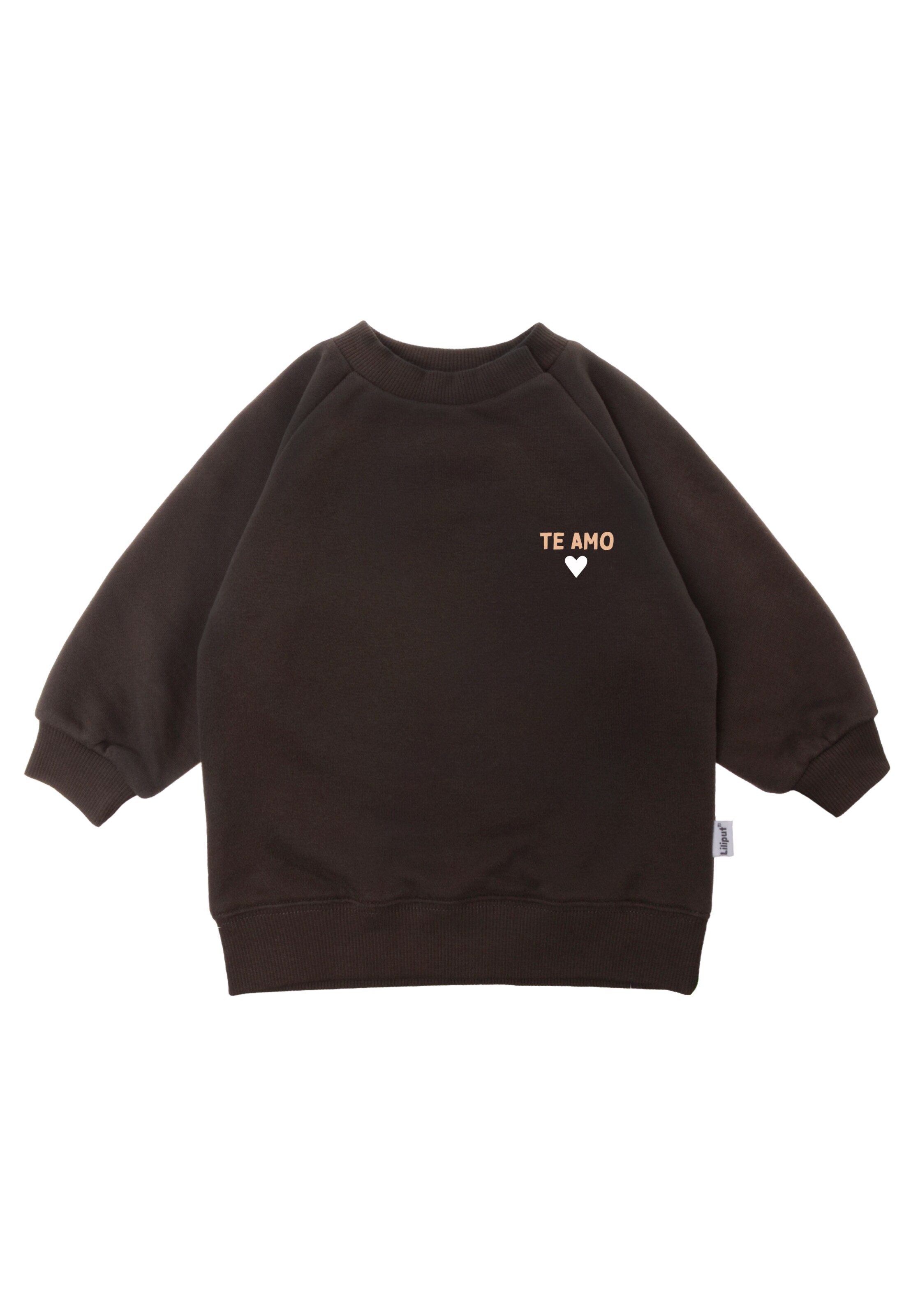 LILIPUT Sweatshirt 'TE AMO' in Brown: front