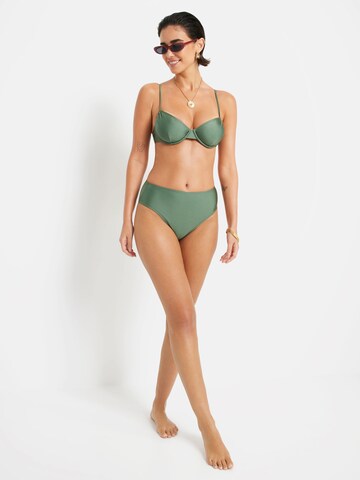 LSCN by LASCANA T-Shirt Bikini zgornji del 'Nele' | zelena barva
