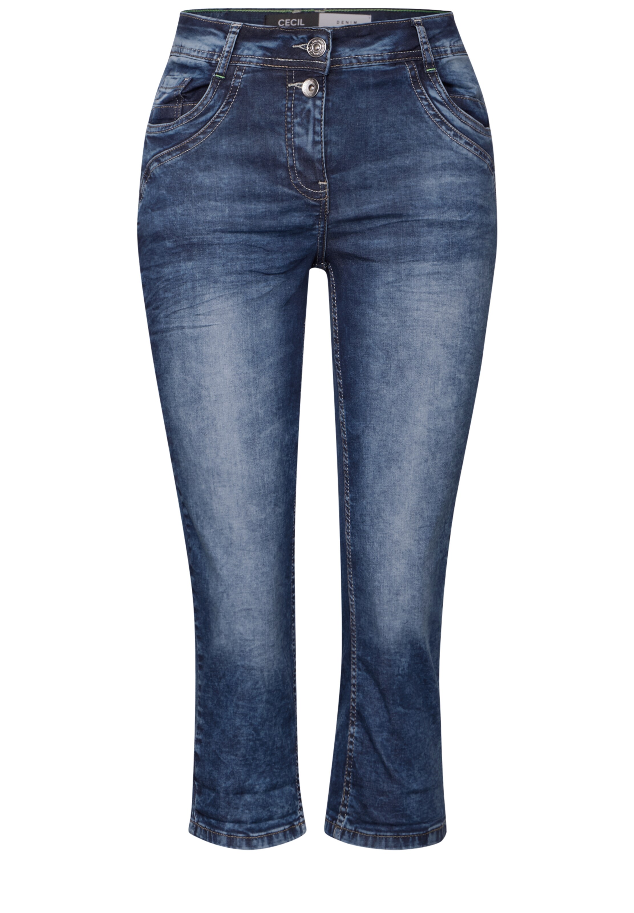 CECIL Slimfit Jeans in Blauw: voorkant
