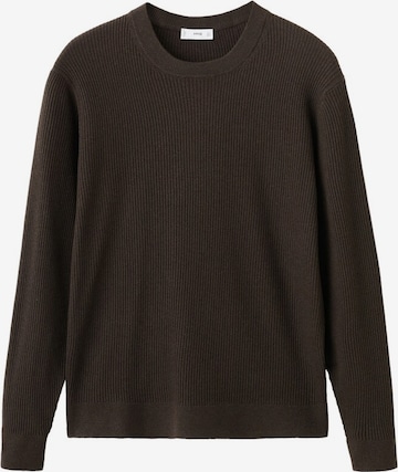 MANGO MAN Sweater 'Antigua' in Brown: front