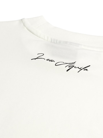 T-Shirt 'Cream Embroidered Tee' leon aguila en beige