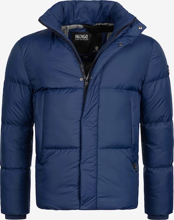 INDICODE JEANS Winter jacket 'Lanse' in Blue: front