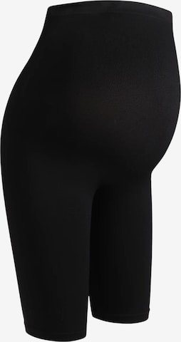 cfab (formerly creamy fabrics) Skinny Byxa 'Seamless Umstandsshorts mit hohem Bund' i svart: framsida