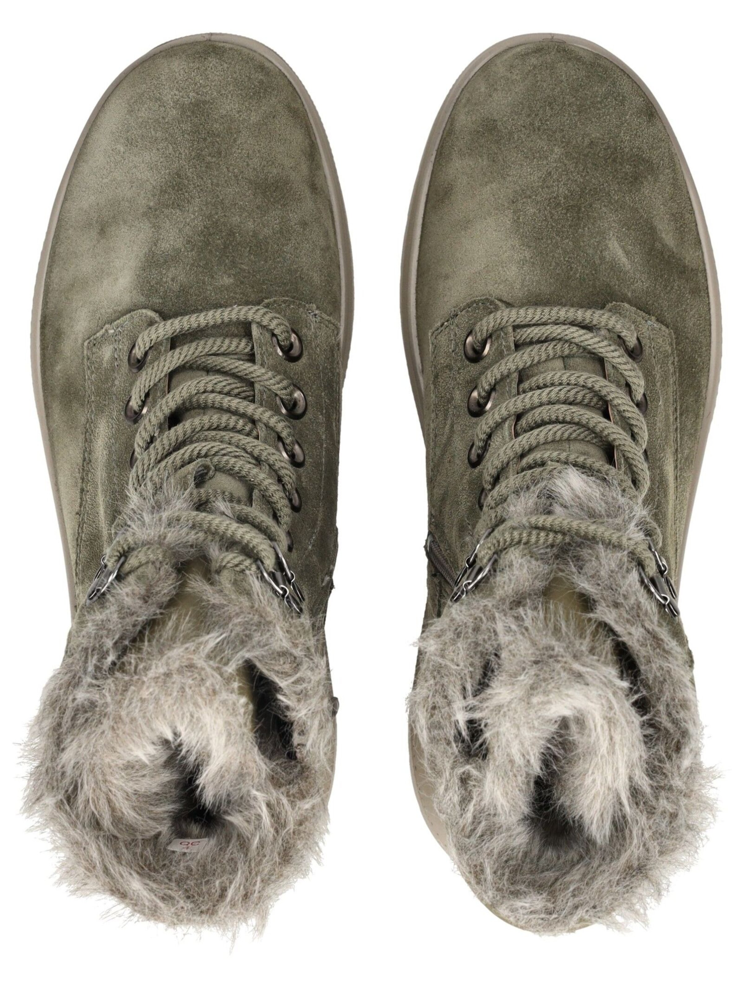 Legero Lace-Up Ankle Boots in Green